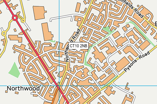 CT10 2NB map - OS VectorMap District (Ordnance Survey)