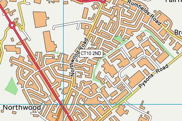 CT10 2ND map - OS VectorMap District (Ordnance Survey)