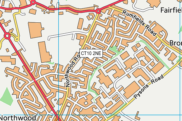 CT10 2NE map - OS VectorMap District (Ordnance Survey)