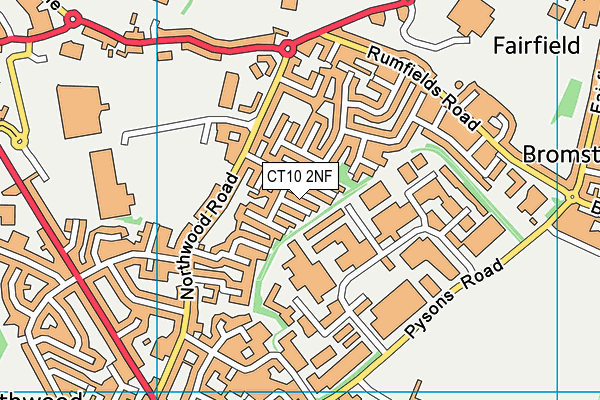 CT10 2NF map - OS VectorMap District (Ordnance Survey)