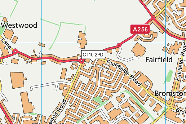 CT10 2PD map - OS VectorMap District (Ordnance Survey)