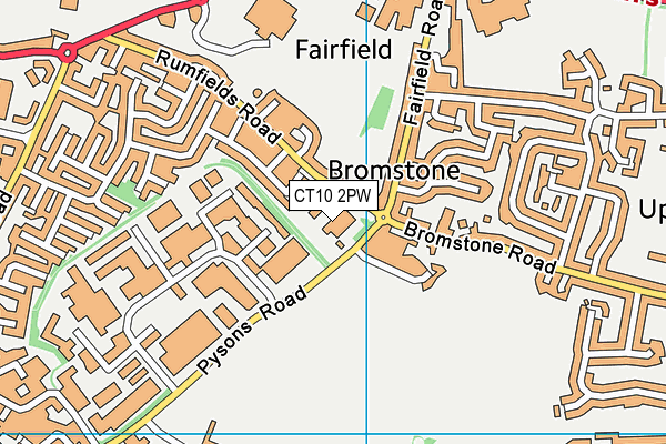 Bromstone Primary School, Broadstairs map (CT10 2PW) - OS VectorMap District (Ordnance Survey)