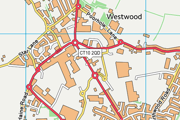 CT10 2QD map - OS VectorMap District (Ordnance Survey)