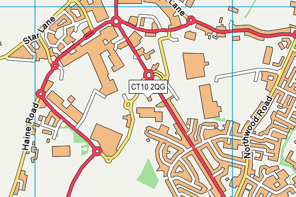 CT10 2QG map - OS VectorMap District (Ordnance Survey)