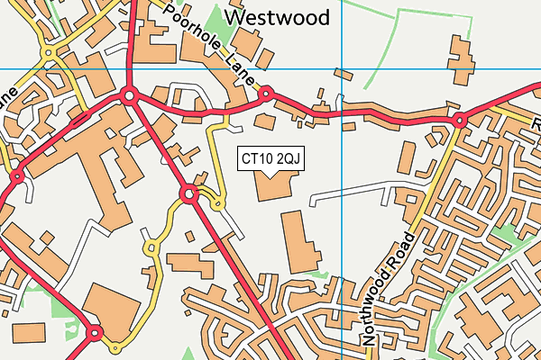 CT10 2QJ map - OS VectorMap District (Ordnance Survey)