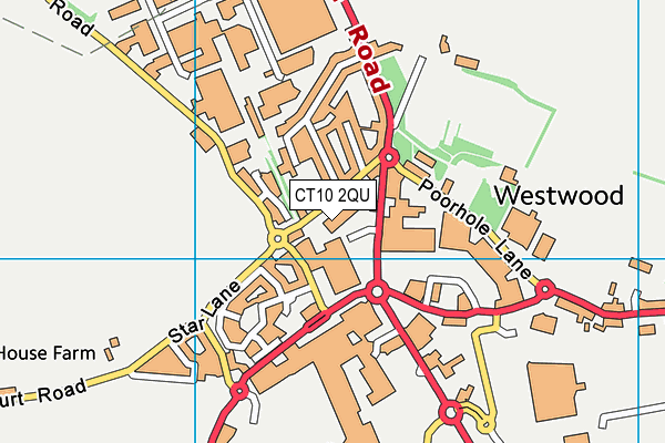 CT10 2QU map - OS VectorMap District (Ordnance Survey)