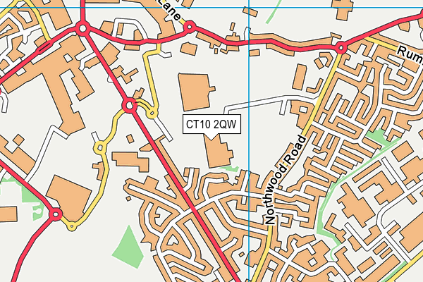 CT10 2QW map - OS VectorMap District (Ordnance Survey)
