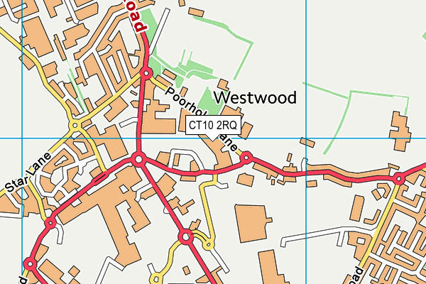 Puregym (Broadstairs Westwood Gateway Retail Park) map (CT10 2RQ) - OS VectorMap District (Ordnance Survey)