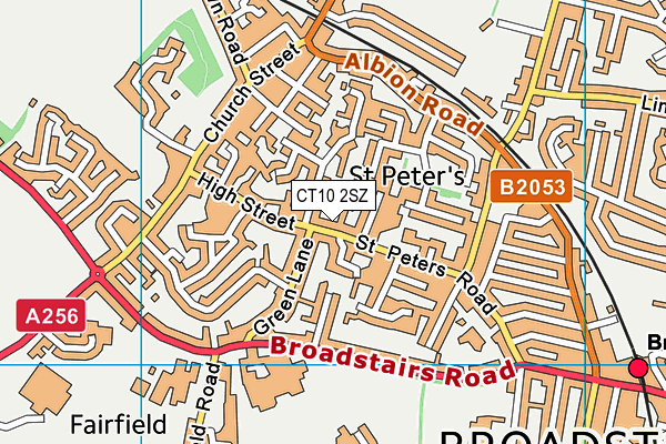 CT10 2SZ map - OS VectorMap District (Ordnance Survey)