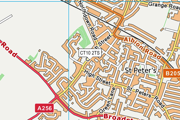 CT10 2TS map - OS VectorMap District (Ordnance Survey)