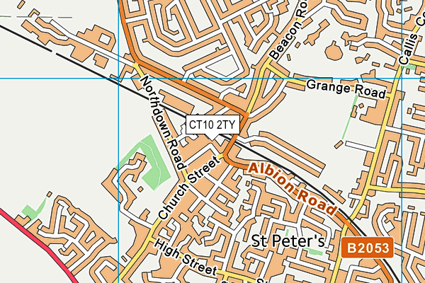 CT10 2TY map - OS VectorMap District (Ordnance Survey)