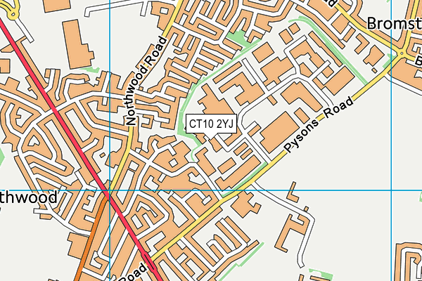 CT10 2YJ map - OS VectorMap District (Ordnance Survey)