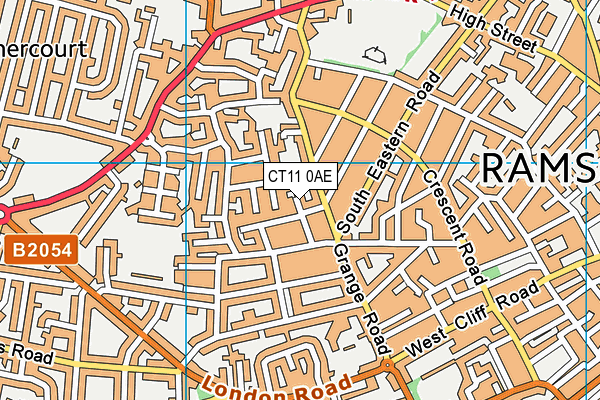 CT11 0AE map - OS VectorMap District (Ordnance Survey)