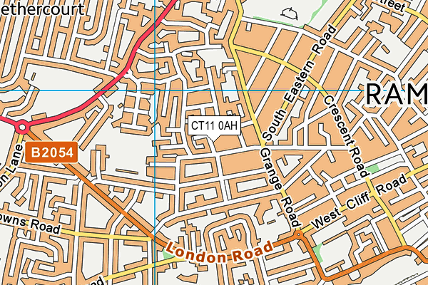 CT11 0AH map - OS VectorMap District (Ordnance Survey)