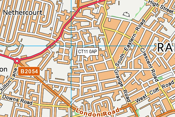 CT11 0AP map - OS VectorMap District (Ordnance Survey)