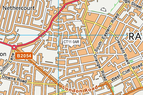 CT11 0AR map - OS VectorMap District (Ordnance Survey)
