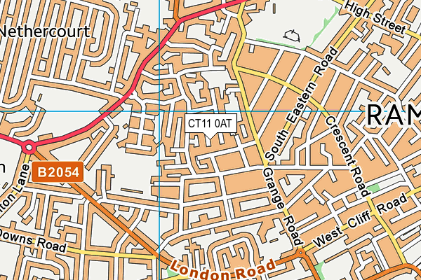 CT11 0AT map - OS VectorMap District (Ordnance Survey)