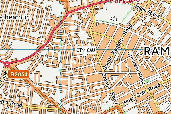 CT11 0AU map - OS VectorMap District (Ordnance Survey)