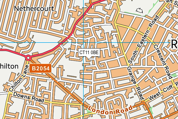 CT11 0BE map - OS VectorMap District (Ordnance Survey)