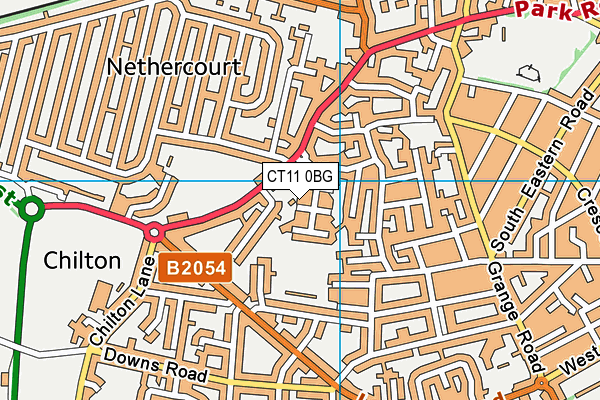 CT11 0BG map - OS VectorMap District (Ordnance Survey)