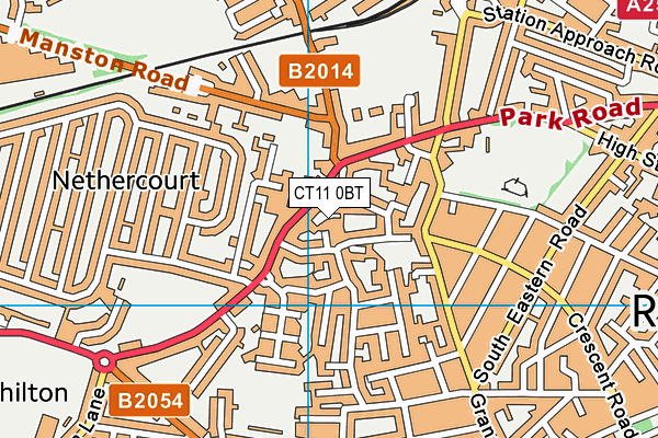 CT11 0BT map - OS VectorMap District (Ordnance Survey)
