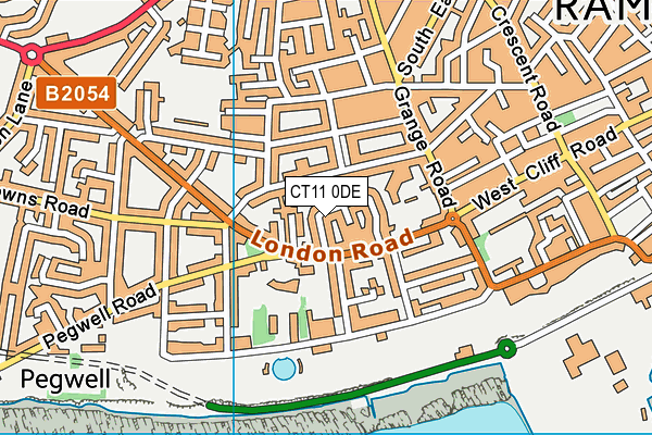 CT11 0DE map - OS VectorMap District (Ordnance Survey)