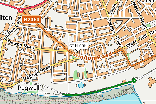 CT11 0DH map - OS VectorMap District (Ordnance Survey)