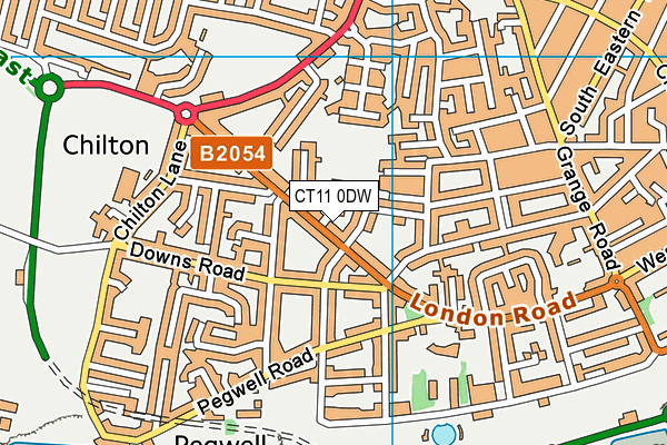 CT11 0DW map - OS VectorMap District (Ordnance Survey)