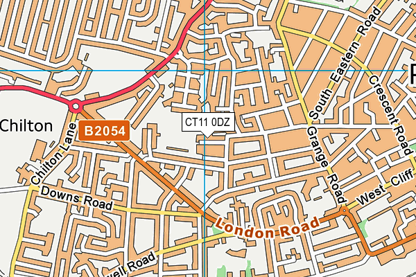 CT11 0DZ map - OS VectorMap District (Ordnance Survey)