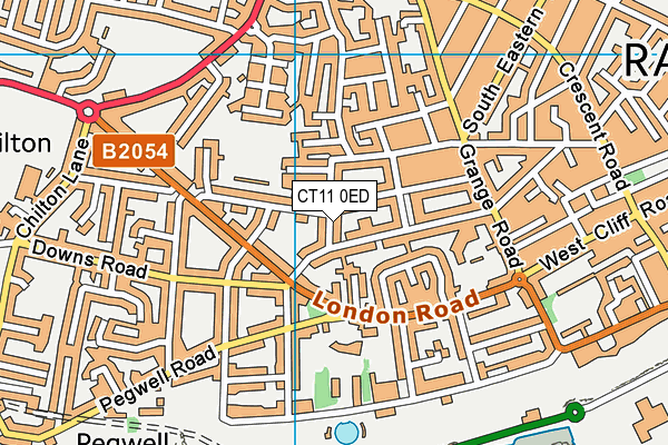 CT11 0ED map - OS VectorMap District (Ordnance Survey)