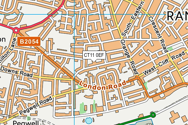 CT11 0EF map - OS VectorMap District (Ordnance Survey)