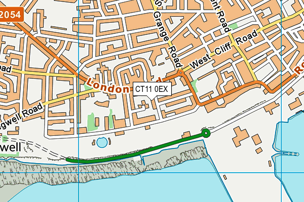 CT11 0EX map - OS VectorMap District (Ordnance Survey)