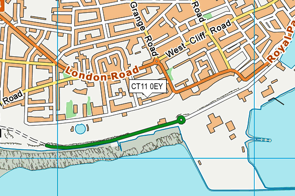 CT11 0EY map - OS VectorMap District (Ordnance Survey)