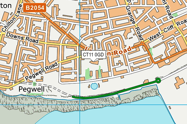 CT11 0GD map - OS VectorMap District (Ordnance Survey)