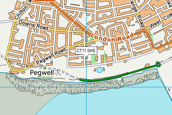 CT11 0HS map - OS VectorMap District (Ordnance Survey)