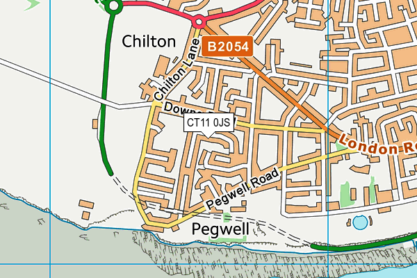 CT11 0JS map - OS VectorMap District (Ordnance Survey)