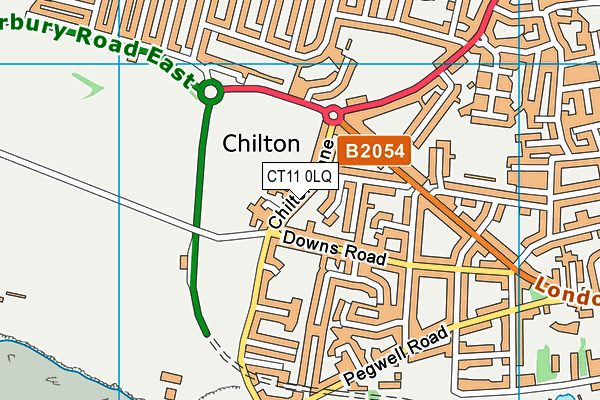 Chilton Primary School map (CT11 0LQ) - OS VectorMap District (Ordnance Survey)