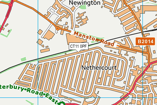 CT11 0PF map - OS VectorMap District (Ordnance Survey)