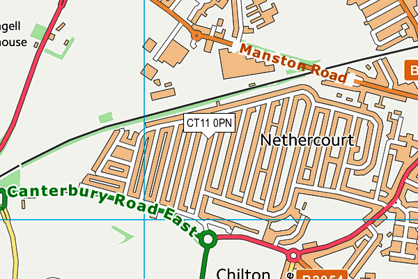 CT11 0PN map - OS VectorMap District (Ordnance Survey)