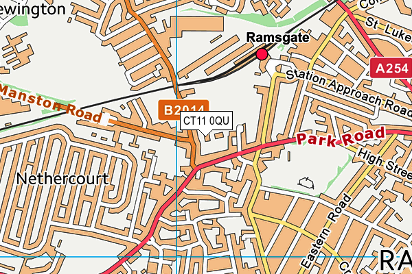 CT11 0QU map - OS VectorMap District (Ordnance Survey)