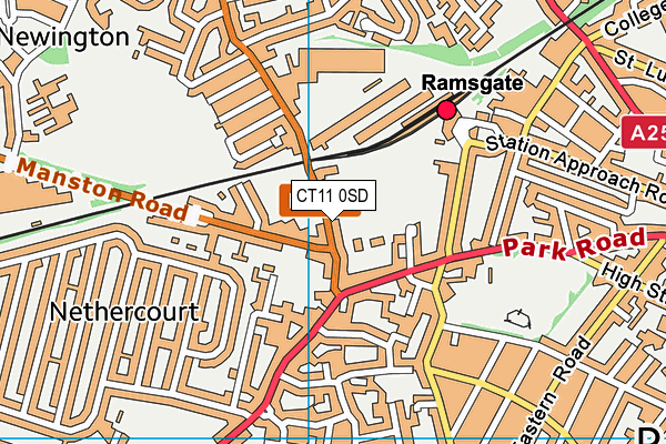 CT11 0SD map - OS VectorMap District (Ordnance Survey)