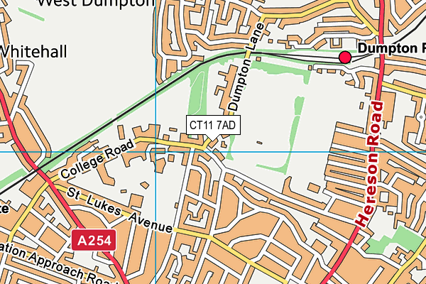 CT11 7AD map - OS VectorMap District (Ordnance Survey)