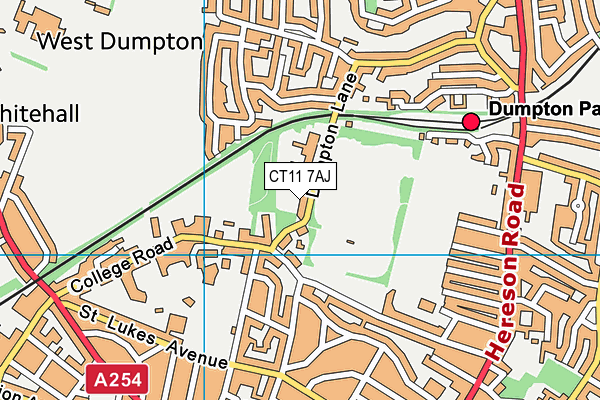 CT11 7AJ map - OS VectorMap District (Ordnance Survey)