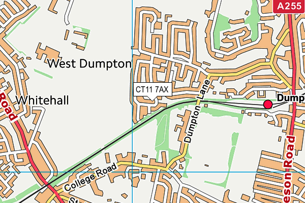 CT11 7AX map - OS VectorMap District (Ordnance Survey)