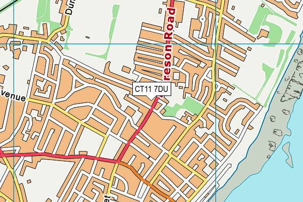 CT11 7DU map - OS VectorMap District (Ordnance Survey)
