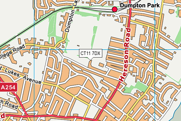 CT11 7DX map - OS VectorMap District (Ordnance Survey)