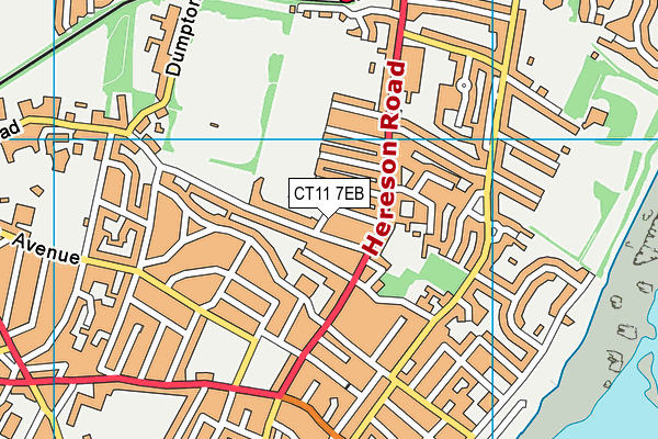 CT11 7EB map - OS VectorMap District (Ordnance Survey)