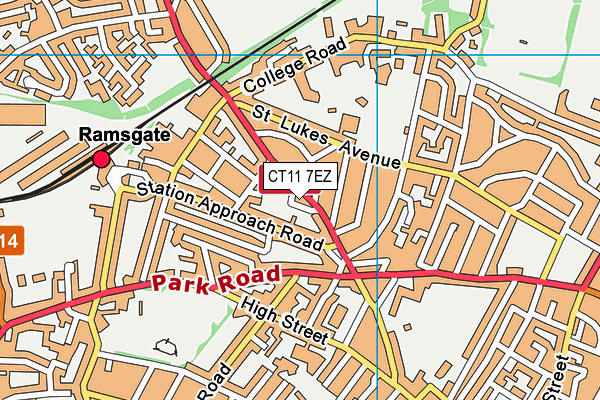 CT11 7EZ map - OS VectorMap District (Ordnance Survey)