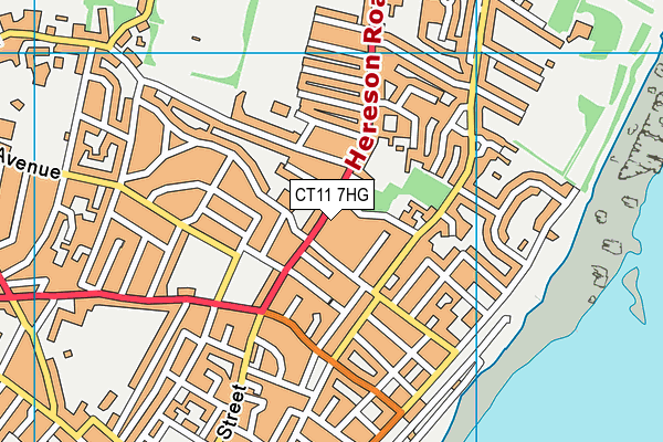 CT11 7HG map - OS VectorMap District (Ordnance Survey)