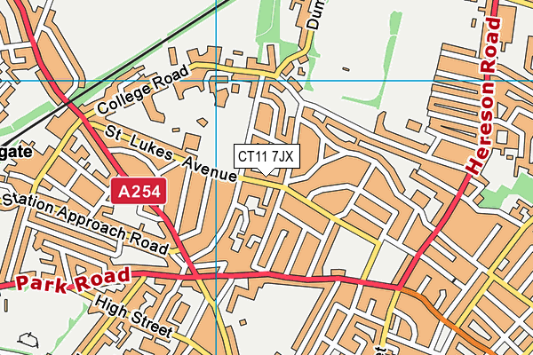 CT11 7JX map - OS VectorMap District (Ordnance Survey)